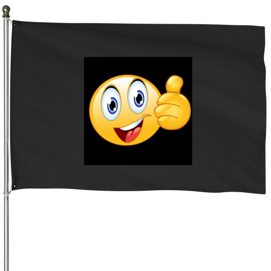 Discover Thumbs up smiley face House Flags
