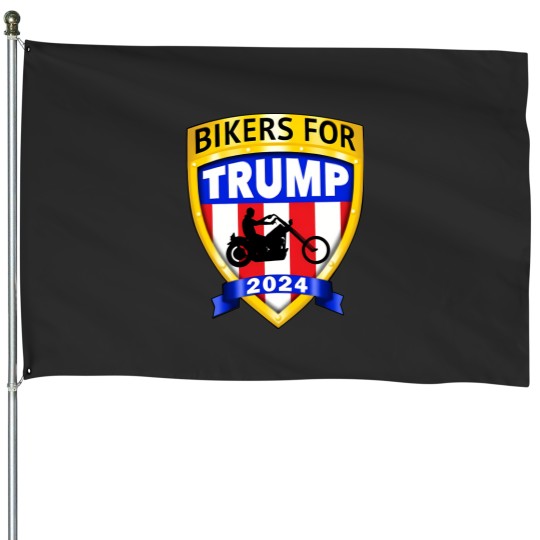 Discover Bikers for Trump 2024 American House Flags