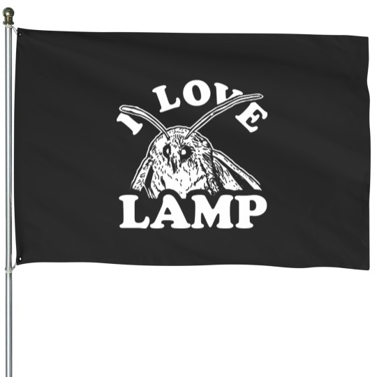 Discover I Love Lamp Moth House Flags