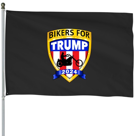 Discover Bikers for Trump 2024 American House Flags
