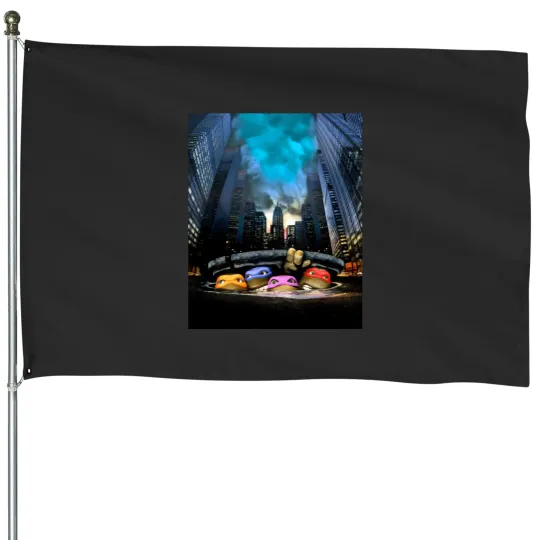 Discover Sewer Turtles 1990 House Flags