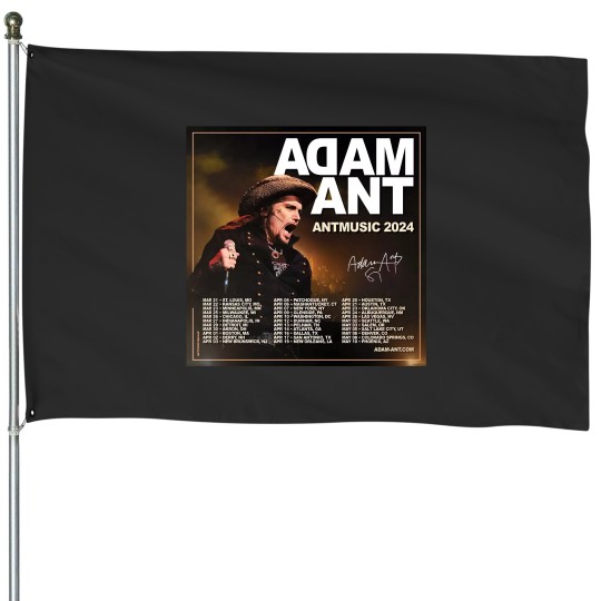 Discover Adam Ant Autumn 2024 UK ANTMUSIC Tour Unisex House Flags