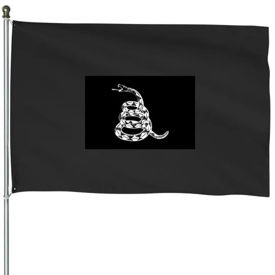Discover Gadsden Snake - Black Out House Flags
