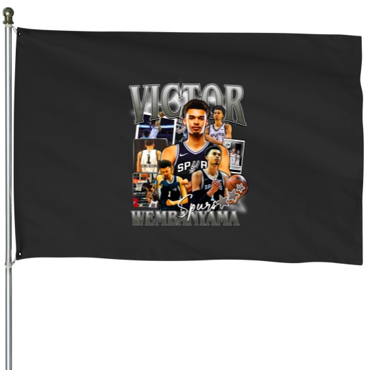Discover Victor Wembanyama San Antonio Basketball House Flags