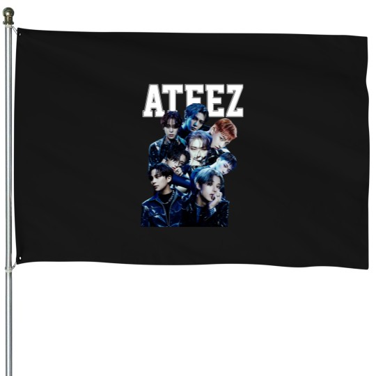 Discover Ateez Vintage House Flags, Ateez House Flags,Ateez Break The Wall House Flags