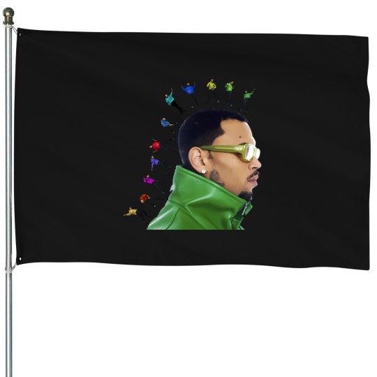 Discover Chris Brown 11:11 Tour 2024 House Flags, Chris Brown Fan House Flags, Chris Brown 2024 House Flags