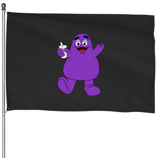 Discover McDonald's Grimace Fast Food Mascot House Flags