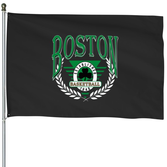 Discover Vintage Boston Basketball House Flags, Boston Basketball House Flags
