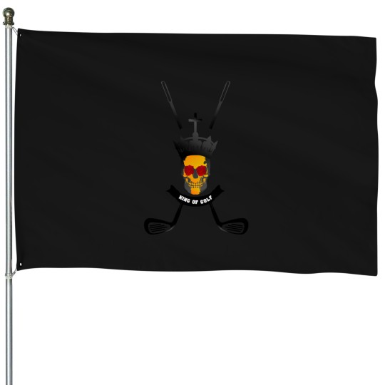 Discover King Of Golf - black color House Flags