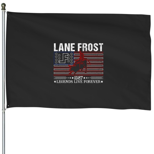 Discover lane frost legends live together rodeo lover us flag 1987 House Flags