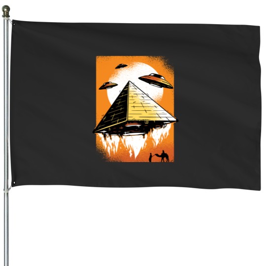 Discover Pyramid Ufo Design - Pyramid Ufo - House Flags