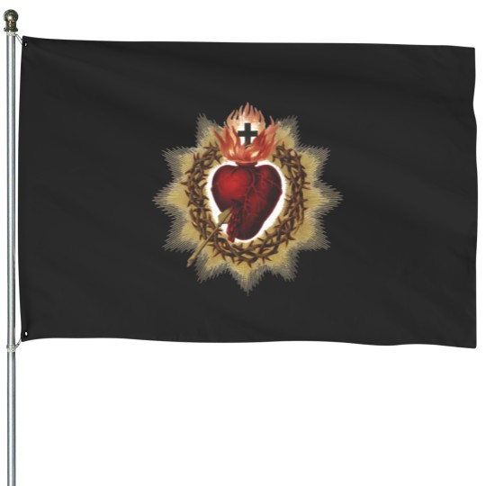 Discover Sacred Heart of Jesus Catholic House Flags