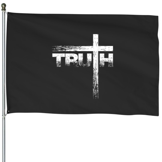 Discover Christian Truth Cross House Flag