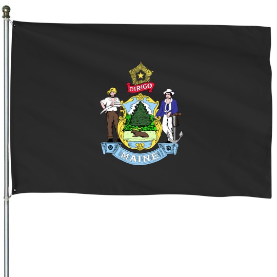 Discover STATE OF MAINE FLAG -- THE PINE TREE STATE House Flags