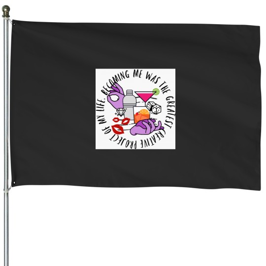 Discover becoming me (eliot waugh) Baseball ¾ Sleeve House Flags
