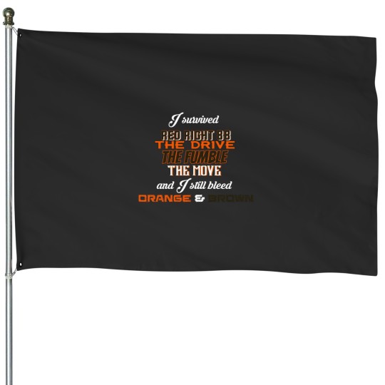 Discover I survived (Browns) House Flags