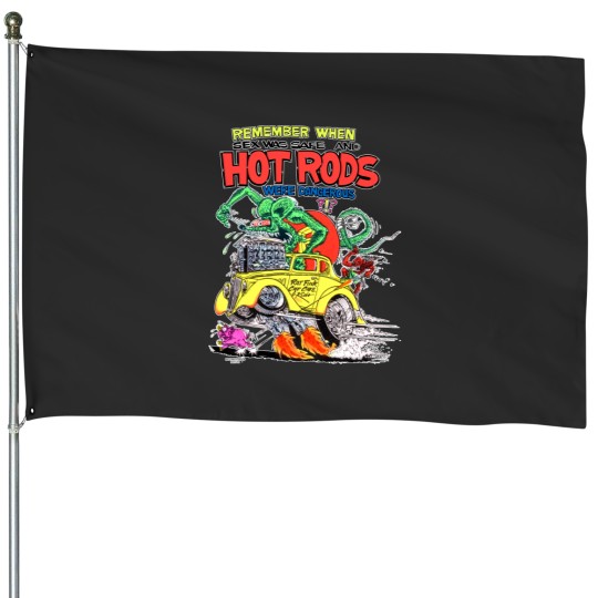 Discover Rare Vintage 1991s Rat Fink Hot Rods ROTH House Flags
