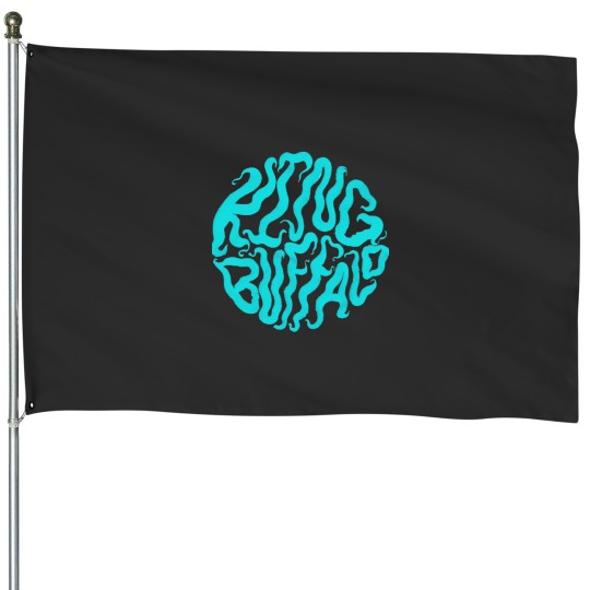Discover King Buffalo, black and blue House Flags