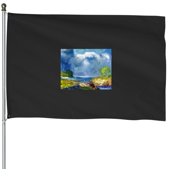 Discover 1916 The Coming Storm coastal NewEngland landscape painting by George Wesley Bellows Active House Flags