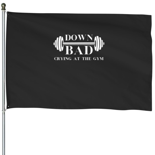 Discover Down Bad House Flags Crying At the Gym House Flags