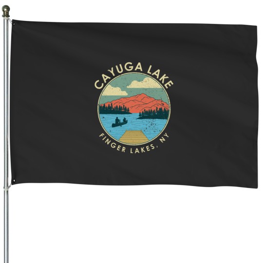 Discover Cayuga Lake Finger Lakes NY Newsss Yorksss graphic House Flags