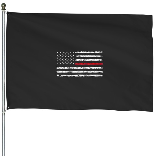 Discover Red Line White V2 Essential House Flags