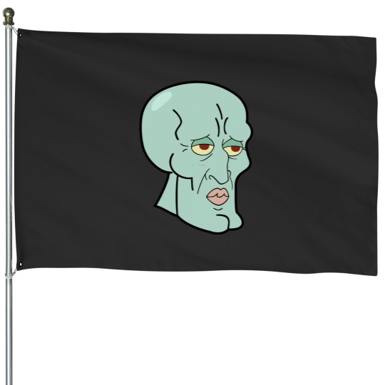 Discover Handsome Squidward House Flags