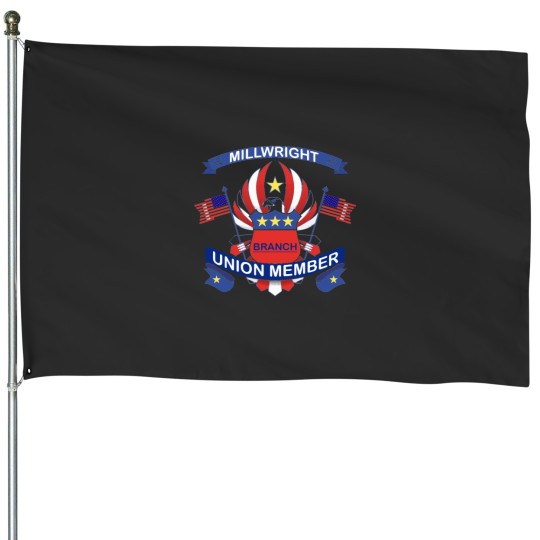 Discover Millwright Union Member American Flags Eagle House Flags