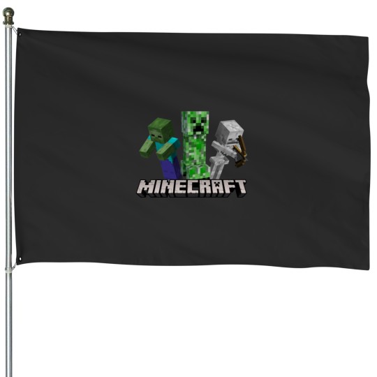 Discover Les monstres emblematiques de Minecrafts classique House Flags