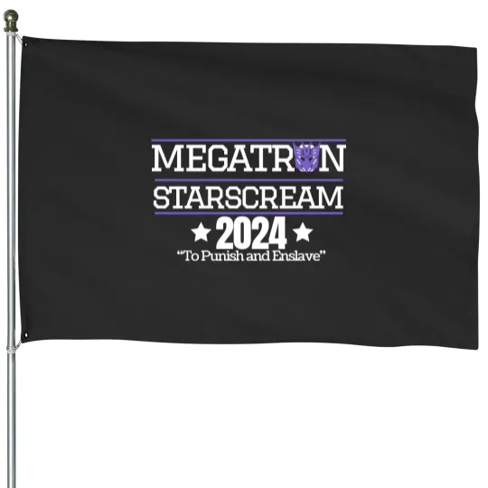 Discover Megatron Starscream 2024 House Flags, Transformers, Decepticons, Funny Poltical House Flags
