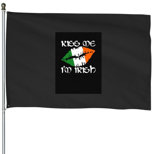 Discover KISSs Me Im Irish Essential House Flags