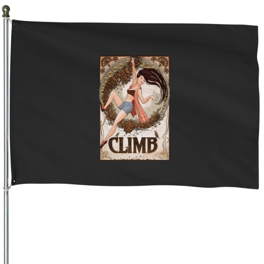 Discover Art Nouveau Climber Greeting Card House Flags
