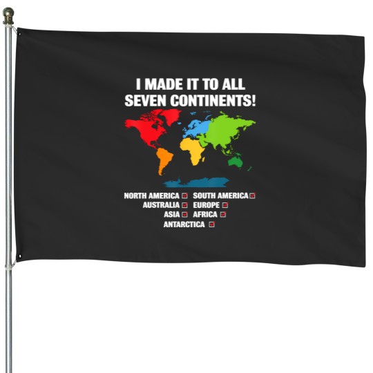 Discover world traveler seven continents 7 continents club white House Flags