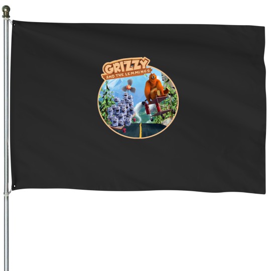 Discover grizzy and the lemmings House Flags