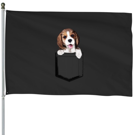 Discover Beagle Dog Lover House Flag
