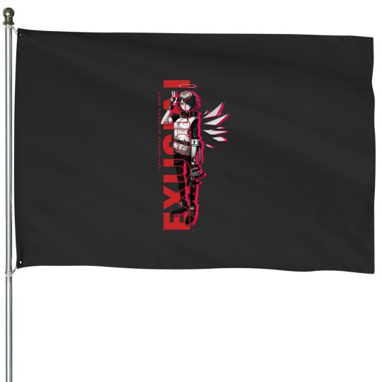 Discover ARKN1GHTS Exusiai Arknights Operator from Penguin Logistics Long House Flags