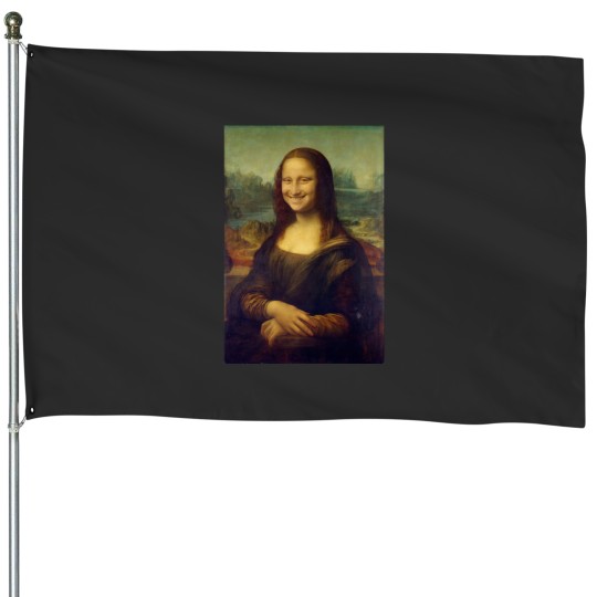 Discover Mona Lisa Laughing House Flags