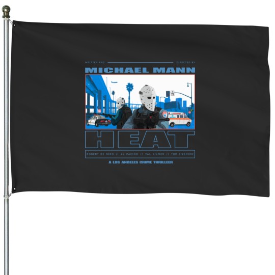 Discover Heat Movie Graphic House Flag - 90s Action Film Memorabilia