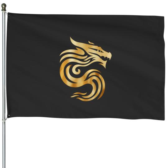 Discover line art of dragon House Flags