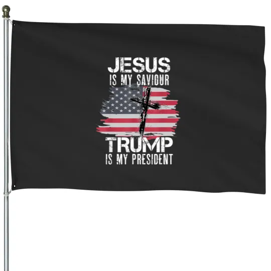 Discover 270 Jesus Is My Savior Trump Is My President House Flags