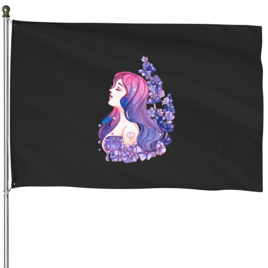 Discover Lavender tea illustration Active House Flags