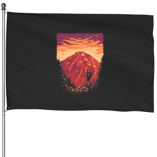 Discover exploring the world - nice gift for who love adventure hiking travel and exploring T-Shir House Flags