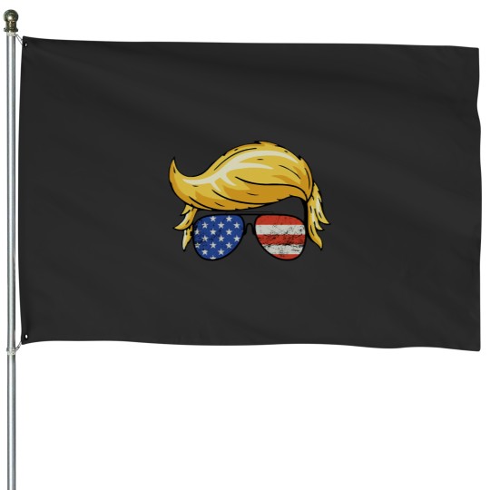 Discover Trump Hair MAGA House Flags