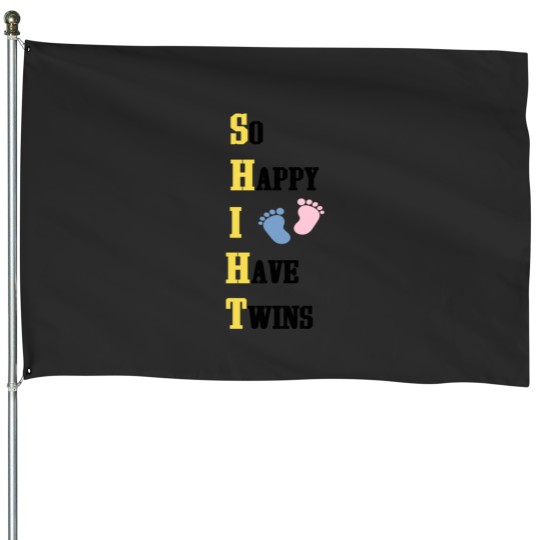 Discover So Happy That I_m Having Twins House Flags