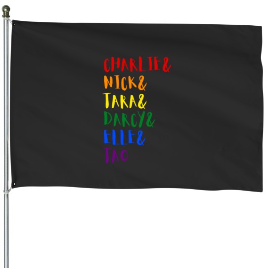 Discover HEARTSToppPER names rainbow (3) House Flags