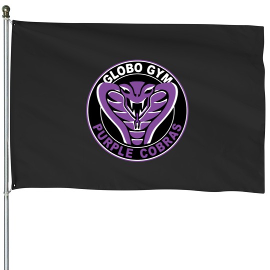 Discover globo gym purple cobras vintage logo House Flags