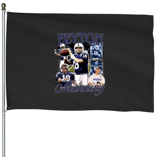 Discover Vintage 90s Graphic Style Peyton Manning House Flags