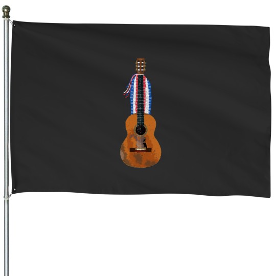 Discover Willie's Iconic Trigger Acoustic Guitar House Flags