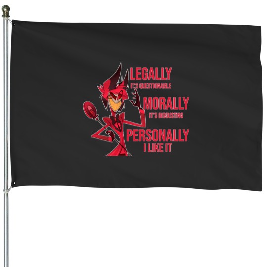 Discover Alastor Hazbin Hotel Meme House Flags