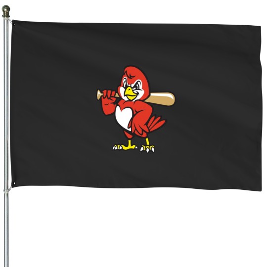 Discover Cute Cardinal Baseball House Flags